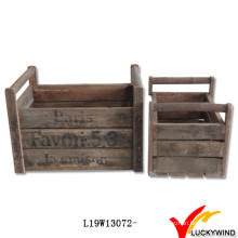 Boîte en bois antique en bois à la mode